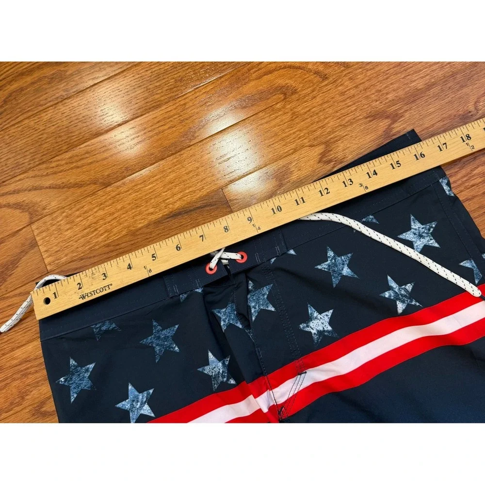 New Ron Jon Surf Shop Board Shorts Bathing Suit Mens 31‎ American Flag July 4th